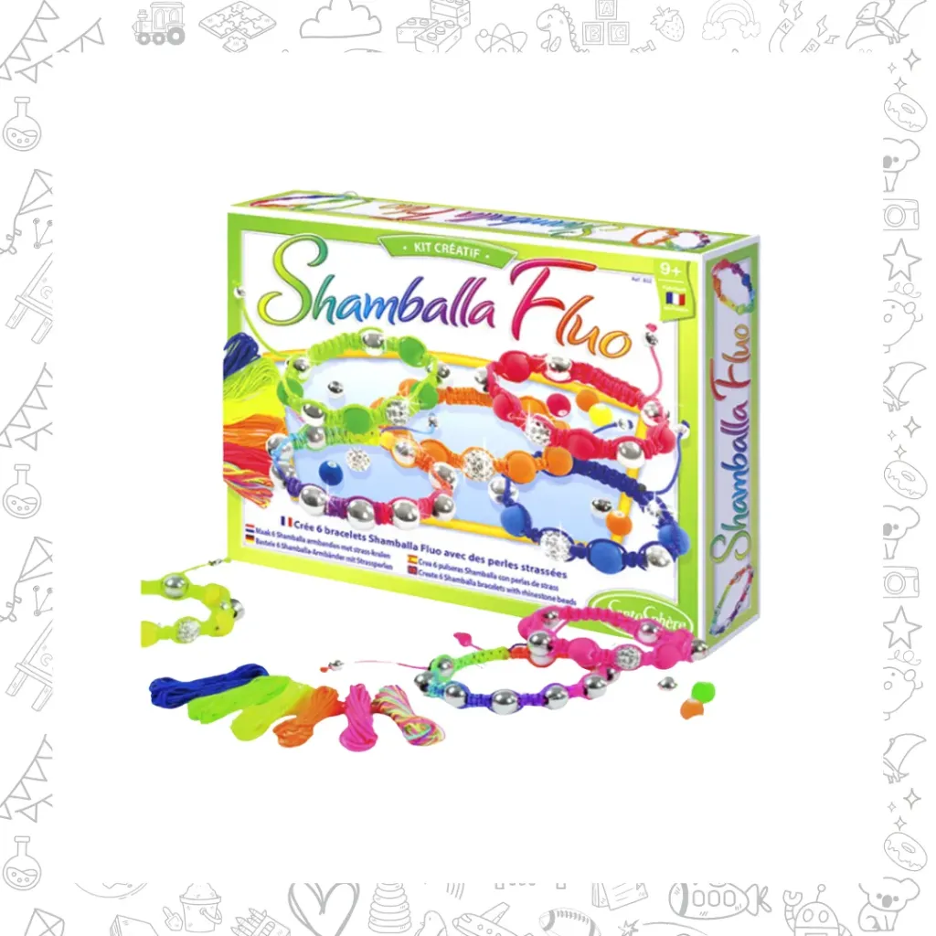 Shamballa fluo. Set de pulseras