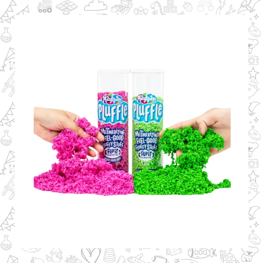 Play foam puffle duo rosa - verde