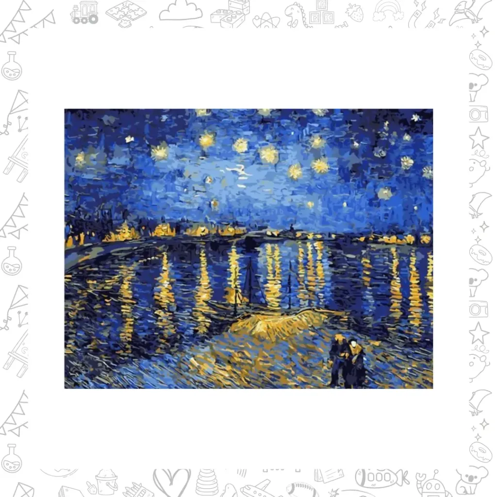 Starry Night Over the Rhone. pinta por número