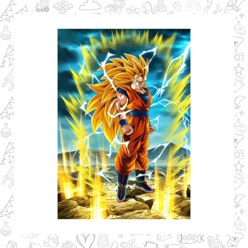 Goku. pinta por número